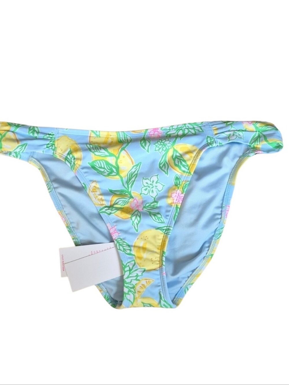 Lilly Pulitzer Clancy Bikini Bottom Size 12 Make Lemonade Blue Floral NWT